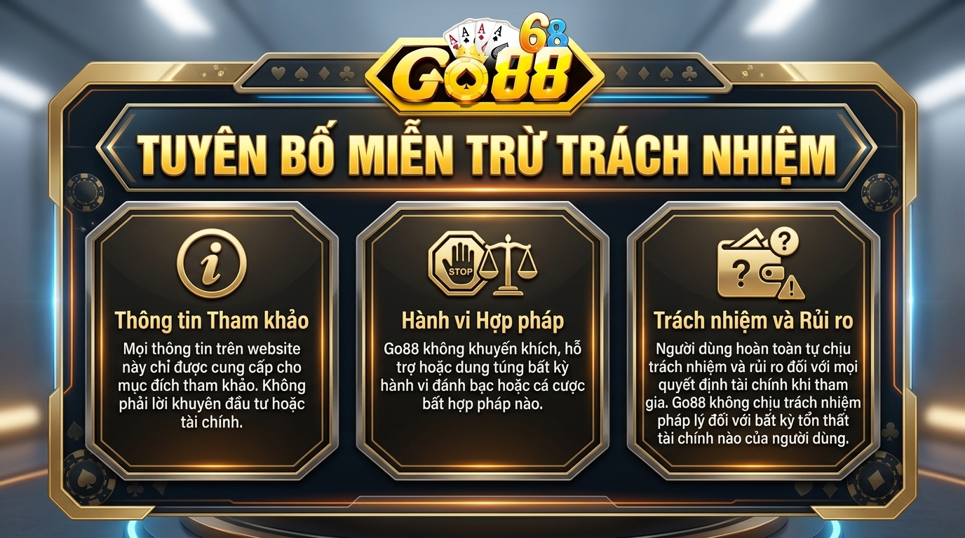 Khách hàng phải tự chịu trách nhiệm với những quyết định đặt cược của cá nhân